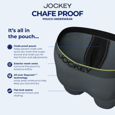 Jockey Chafe Proof Pouch Cotton Mens 3 Pack Long Leg Boxer Briefs