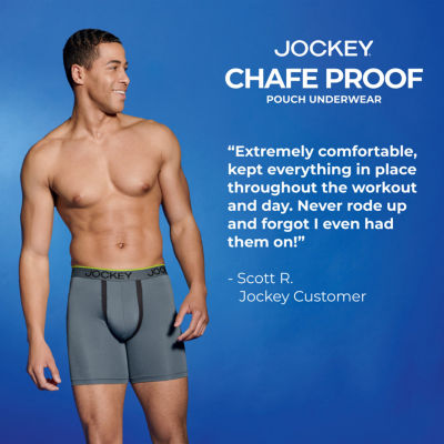 Jockey Men's Underwear Chafe Proof Pouch Ultra Soft Modal 8.5 Long Leg B,  Battleship Grey, S at  Men's Clothing store