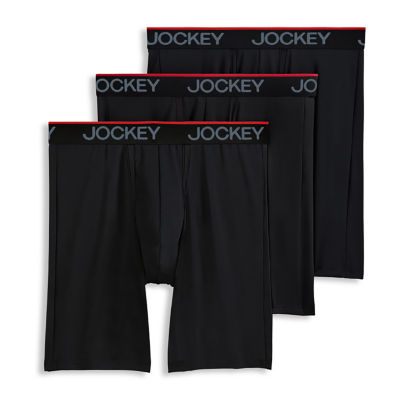 Jockey Chafe Proof Pouch Microfiber Mens 3 Pack Long Leg Boxer Briefs