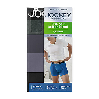 Jockey Lightweight Cotton Blend Mens 4 Pack Boxer Briefs - JCPenney