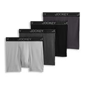 Jockey Men's Underwear ActiveStretch 7 Long Leg Boxer Brief - 3 Pack, Blue  Chambray/Block Geo/Teal Breeze, S at  Men's Clothing store