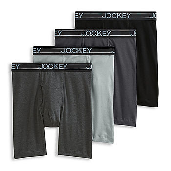 Jockey Everyday Casual Cotton-Blend 4-Pack Boxer Briefs