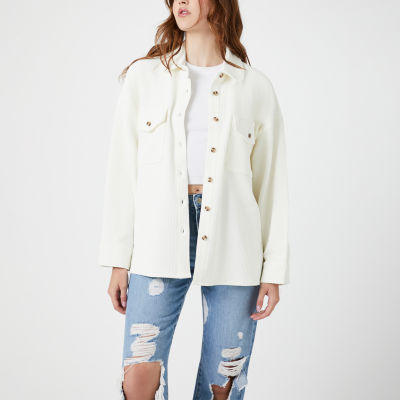 Juniors white cheap denim jacket