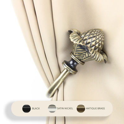 Rod Desyne Decorative Holdbacks with Bloom Finials