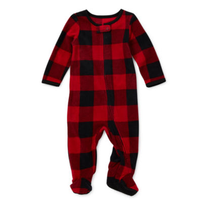 North Pole Trading Co. Head-To-Toe Buffalo Family Baby Unisex Fleece Long Sleeve One Piece Pajama