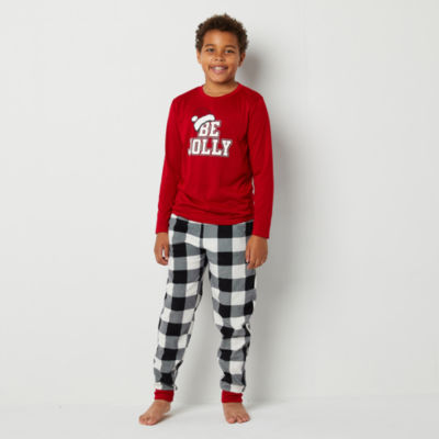 North Pole Trading Co. Big Kid Unisex Be Jolly 2-pc. Christmas Pajama Set