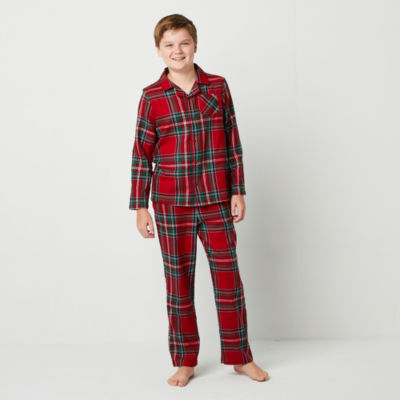 North Pole Trading Co. Big Kid Unisex Mix & Match Plaids Family 2-pc.  Christmas Pajama Set