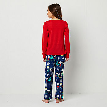 Big Kid Unisex Peanuts Snoopy 2-pc. Christmas Pajama Set