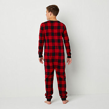North Pole Trading Co. Head-To-Toe Buffalo Family Big Kid Unisex Long  Sleeve One Piece Pajama, Color: Red Buffalo Check - JCPenney