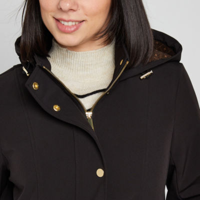 Liz claiborne hooded heavyweight puffer jacket online