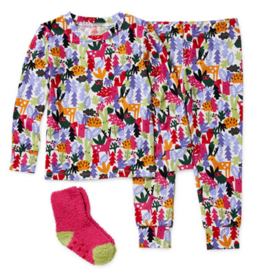 Okie Dokie Toddler & Little Girls 3-pc. Pant Pajama Set
