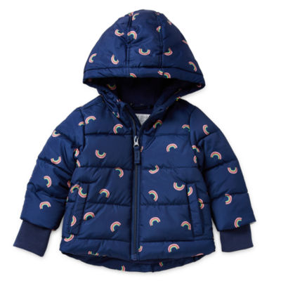 Okie Dokie Baby Girls Hooded Midweight Jacket