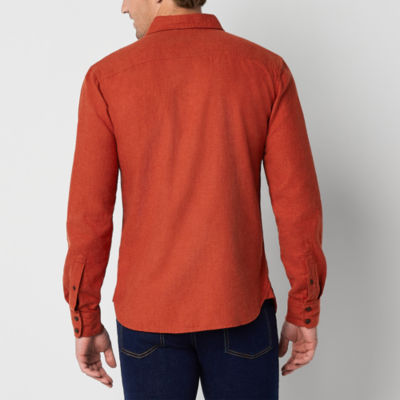 mutual weave Mens Long Sleeve Regular Fit Waffle Henley Shirt