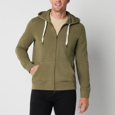 mutual weave Mens Long Sleeve Zipper Hoodie