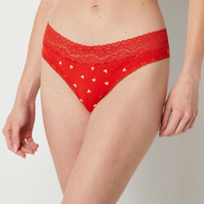 Women's Lace Waist Thong made with Organic Cotton