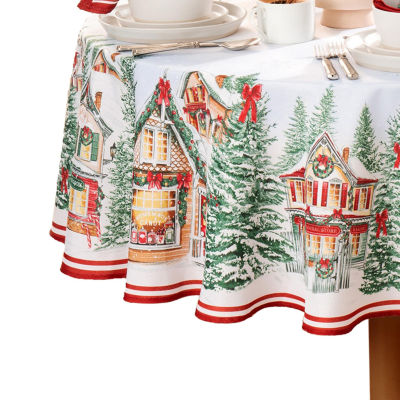 Elrene Home Fashions Storybook Christmas Tablecloth