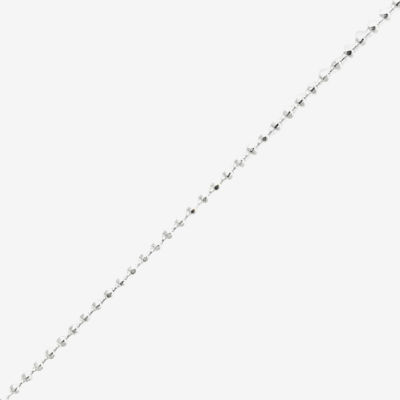 Silver Treasures Womens Sterling Silver 24 Inch Bead Chain Necklace