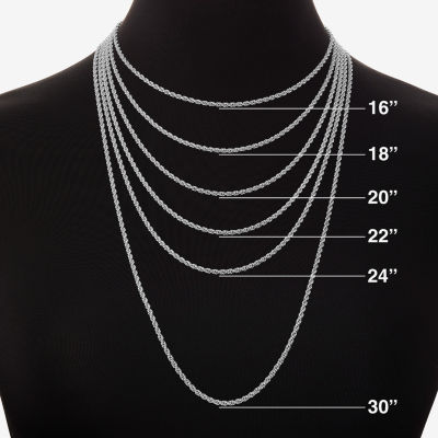 Silver Treasures Womens Sterling Silver 24 Inch Bead Chain Necklace