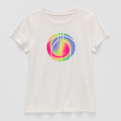 Xersion Little & Big Kid Girls Crew Neck Short Sleeve Regular Fit Graphic T-Shirt