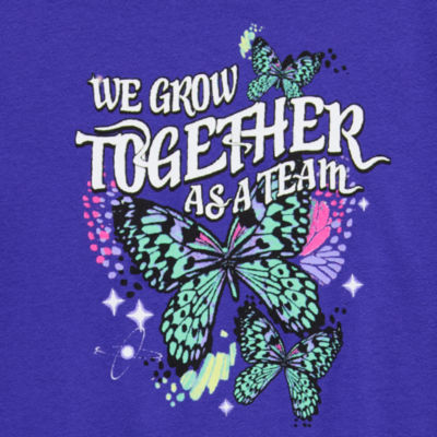 Xersion Little & Big Kid Girls Crew Neck Short Sleeve Regular Fit Graphic T-Shirt