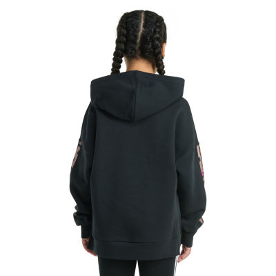 adidas Big Kid Girls Long Sleeve Embroidered Fleece Active Hoodie