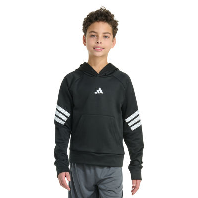 adidas Big Kid Boys Long Sleeve Fleece Active Hoodie