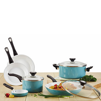 Farberware PURECOOK 12-Piece Ceramic Nonstick Pots and Pans Set/Cookware Set,  Lavender 