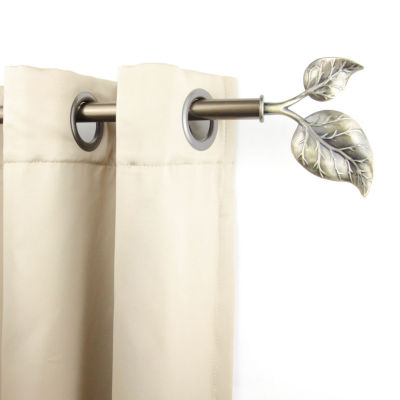 Rod Desyne 13/16" Adjustable Curtain with Ivy Finials