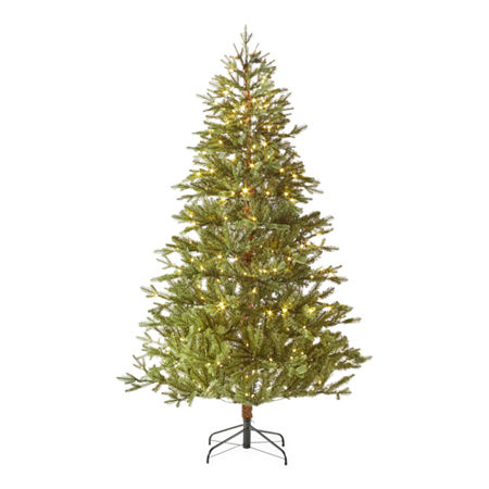 North Pole Trading Co. 7 Foot Conway Fir LED Pre-Lit Christmas Tree, One Size , Green