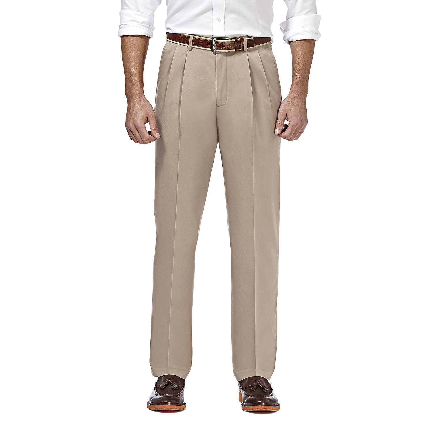 Haggar® Premium No Iron Classic Fit Pleated Khakis - JCPenney