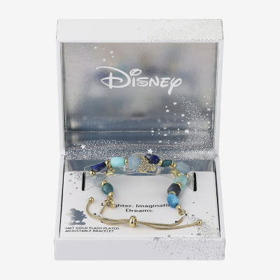 Disney Classics Quartz 14K Gold Over Brass 9 3/4 Inch Snake Star Mickey Mouse Bolo Bracelet