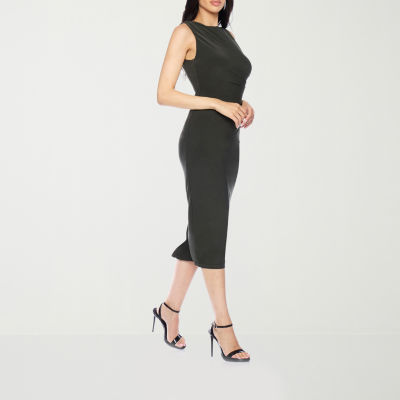 Premier Amour Womens Sleeveless Midi Sheath Dress