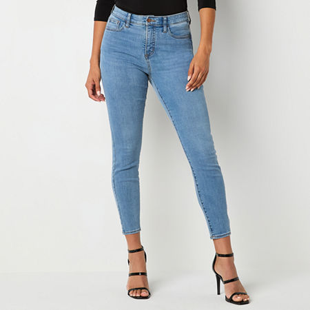 Bold Elements Womens High Rise Skinny Fit Jean, 12 Petite, Blue