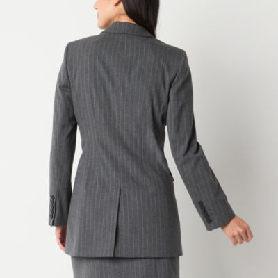 Worthington Womens Regular Fit Double Breasted Blazer