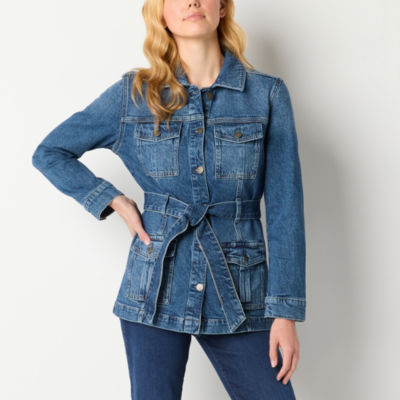 a.n.a Midweight Denim Belted Jacket