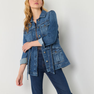 a.n.a Midweight Denim Belted Jacket