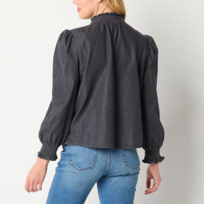 a.n.a Womens Long Sleeve Blouse