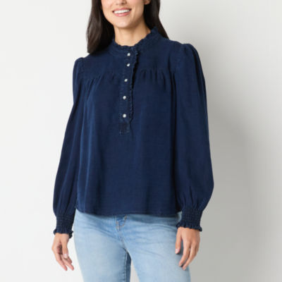 a.n.a Womens Long Sleeve Blouse