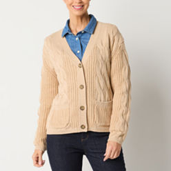 St. John's Bay Beige Sweaters & Cardigans for Women - JCPenney
