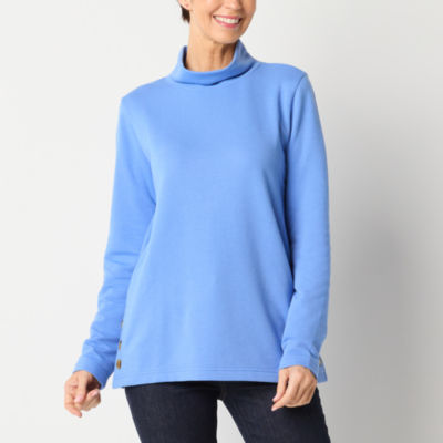 St. John's Bay Womens Long Sleeve Mock Neck Top