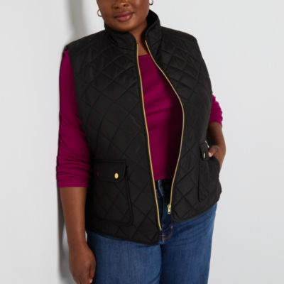 St. John's Bay Quilted Vest Plus