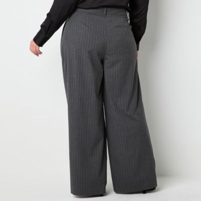 Worthington Plus Womens Wide Leg Pant