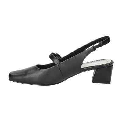 Easy Street Womens Cameo Block Heel Pumps