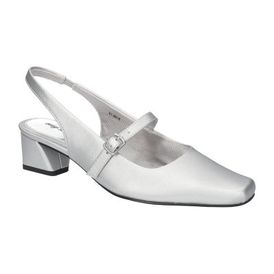 Easy Street Womens Cameo Block Heel Pumps