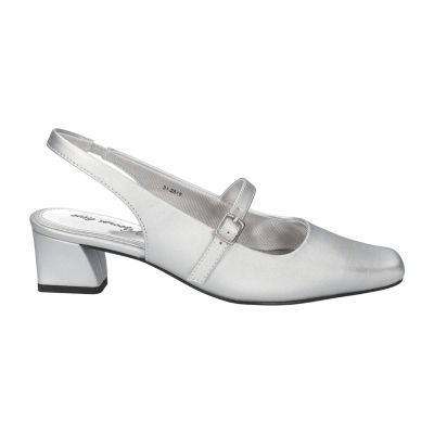 Easy Street Womens Cameo Block Heel Pumps
