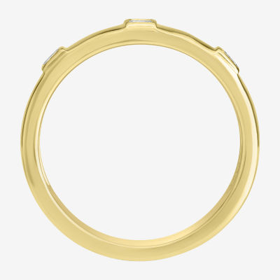 Womens 1/5 CT. Natural White Diamond 14K Gold Delicate Stackable Ring