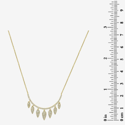 Womens 1/2 CT. T.W. Natural White Diamond 14K Gold Pendant Necklaces