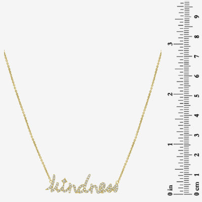 "Kindness" Womens 1/5 CT. T.W. Natural White Diamond 14K Gold Pendant Necklace