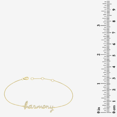 Harmony" 1/4 CT.T.W. Natural Diamond 14K Gold 7 Inch Solid Rolo Chain Bracelet"