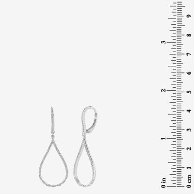 Diamonart White Cubic Zirconia Sterling Silver Pear Drop Earrings